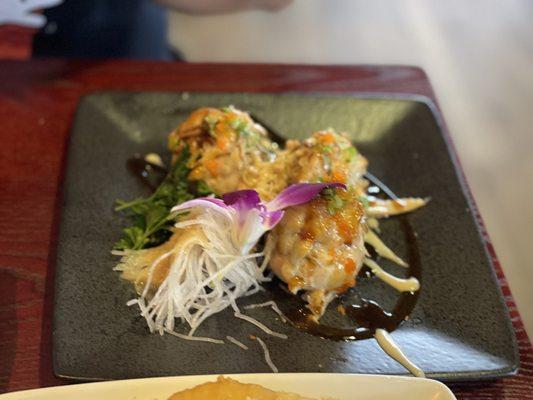 Mushrooms with Blue Crab