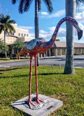 One of many of Hialeahs flamingoes