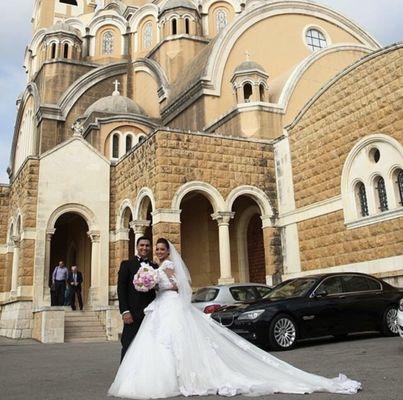 Bride wearing Tamara Nasr