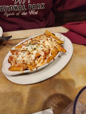 Wife's Baked Ziti!  The baked cheese on top she said was delicious!