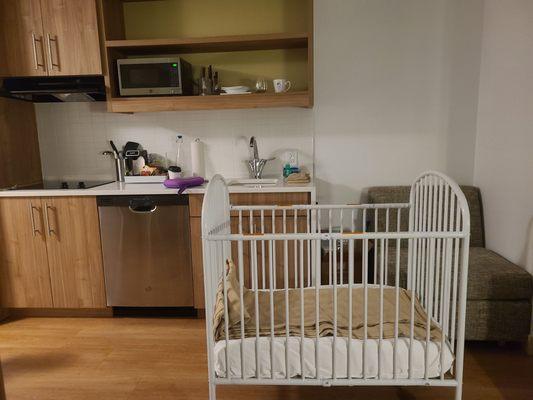 Crib available upon request