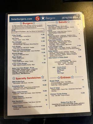 Nice menu