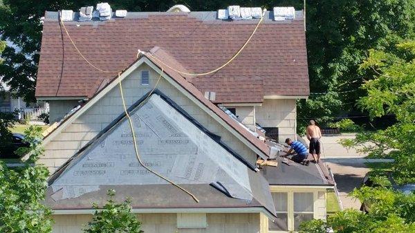 4 layer tear off, redeck, and shingles