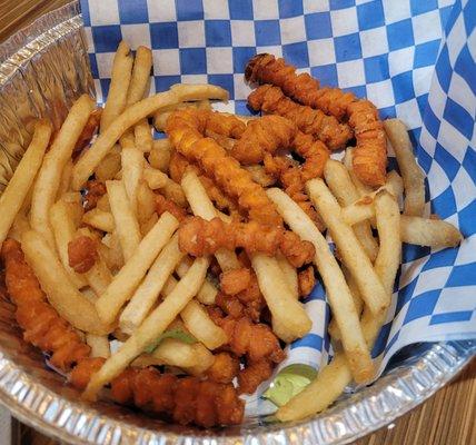 Side of fries with bonus lettuce