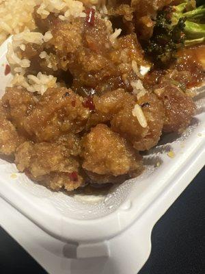 Mushy gen tso chicken