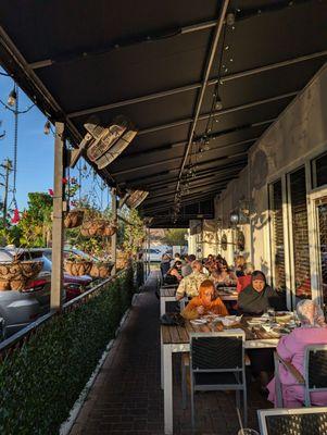 Outside patio seating