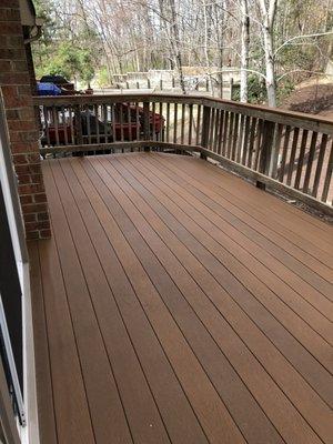 Trex deck after