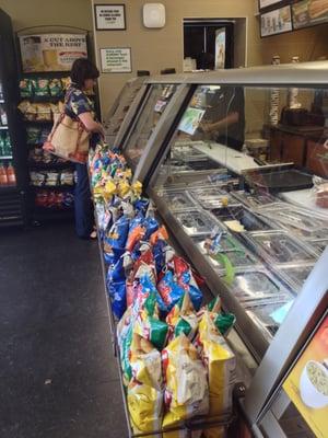 Chips and Sandwich Counter.