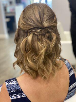 Brides hair