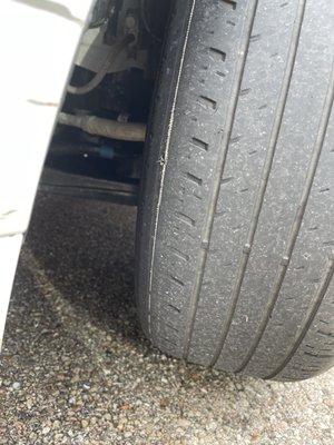 Front passenger side tire