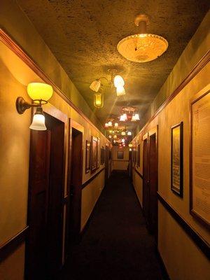 Hallway in the Kennedy School hotel.