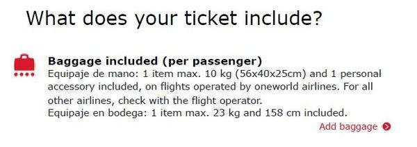 This was on our ticket and they told us that baggage was not included. How? We paid $200 to include our baggage and had to pay double