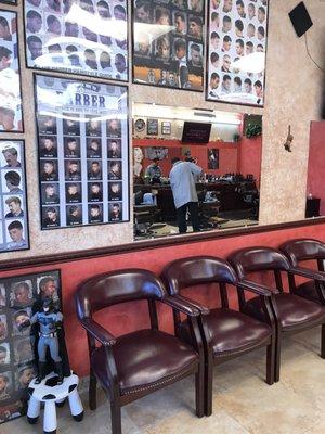 Inside Fresh Cuts Barber Shop.