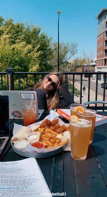 Buffalo Chicken Wrap with Battered Fries and Spicy Cheese Curds. Fire.