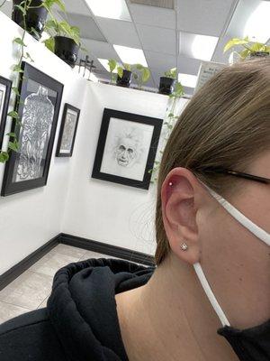 Helix Cartilage piercing