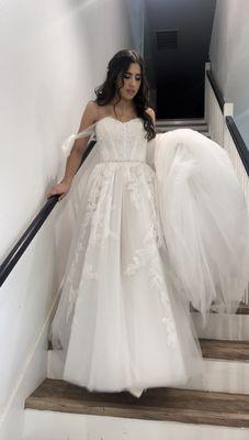 Wedding dress after alterations