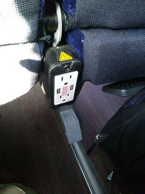 Electrical outlet in every row