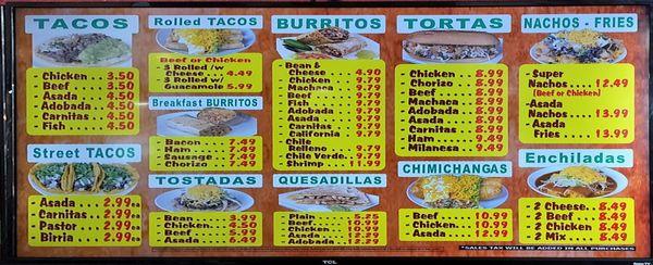 Tacos and burritos and more