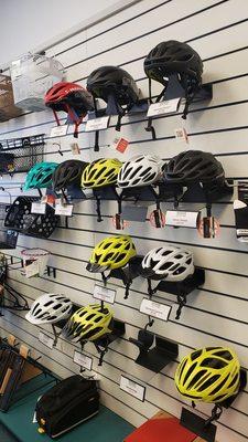 A diverse range of helmets for a multitude of cycling disciplines