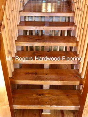 Refinish wood steps