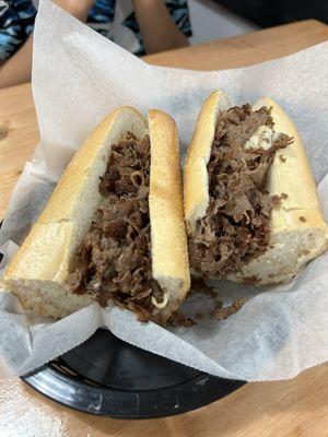 Philly cheesesteak- no onion