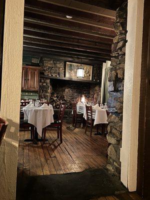 Original kitchen with fireplace