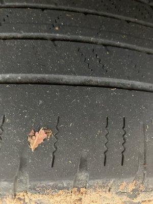 Tires so worn down.