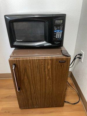 Microwave & mini fridge in your room!