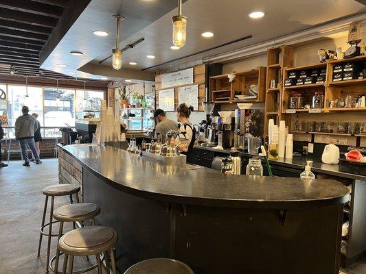 Bar area and friendly staff