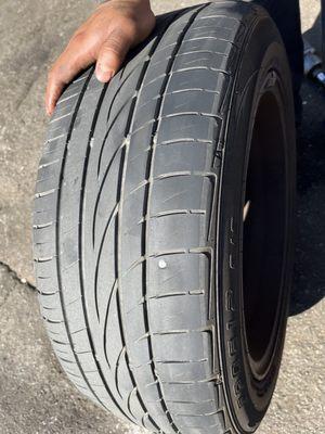 Punctured tire