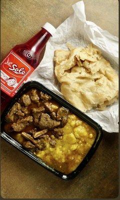 Curry Goat with Paratha