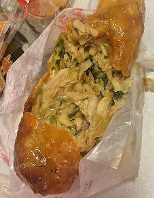 Egg rolls are basically filled with greasy cabbage - no flavor!!!