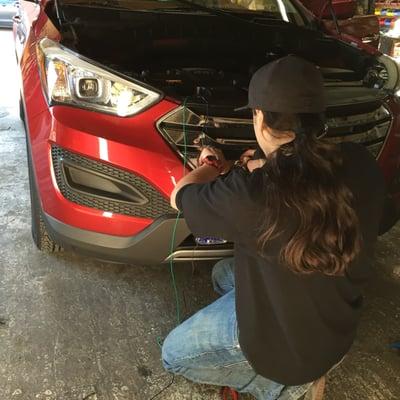 installing aftermarket fog lights in 2015 Hyundai.