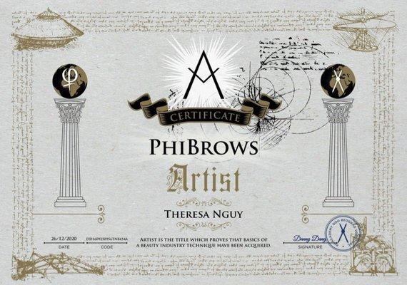 We are Certified PhiBrows Artist to help you with your beautiful eyebrows.