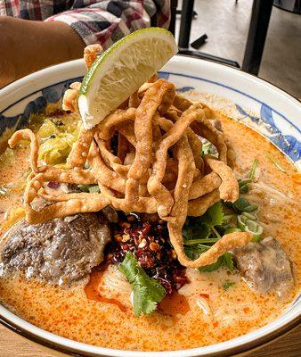 Khao Soi Braised Beef Shank.