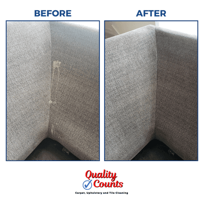 Before and After Upholstery Stain Cleaning