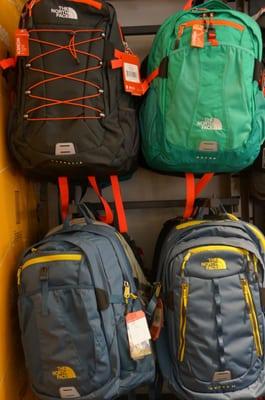 Colorful assortment of backpacks