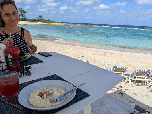 Lunch beach side on the private island