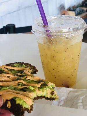 Avocado Toast and Fruit Water