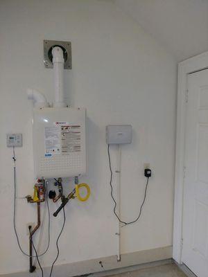 Tank-less water heater installation