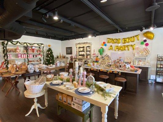 Kitchen,  Dinnerware and Holiday Gift section of our store.