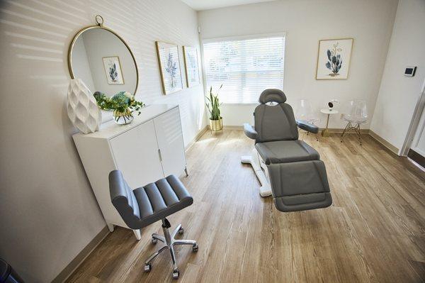 One of our very spacious, private and comfortable treatment rooms