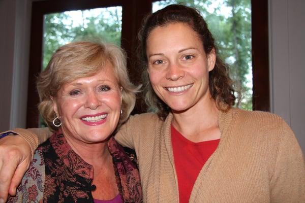 Julie Cowley and Deborah Anderson two long time Synchronicity High-Tech meditators having fun during a meditation retreat.