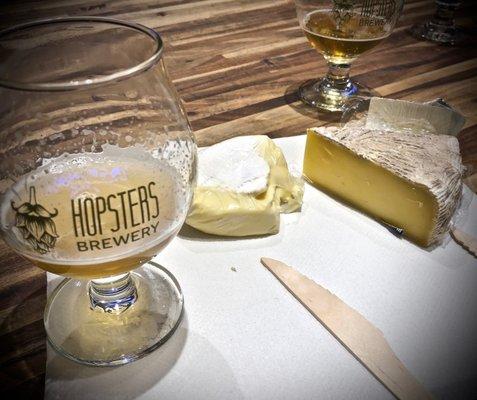 BYOC: Bring cheeses from Appleton Farms' stand to pair with nearby Hopsters' beer tasting