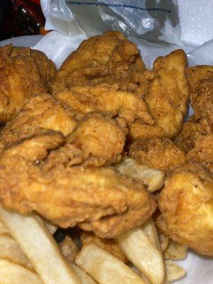 Chicken tenders and fries