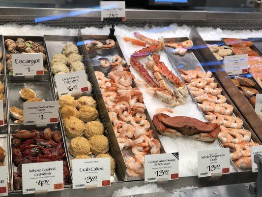 A handful of offerings from the seafood dept