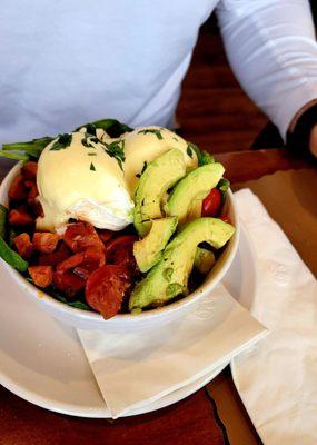 Breakfast bowl with chorizo