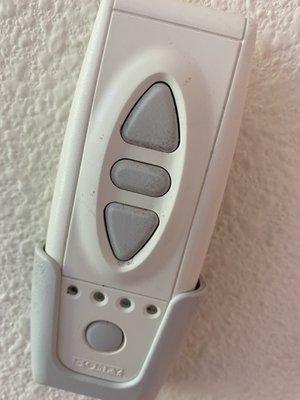 Somfy awning remote