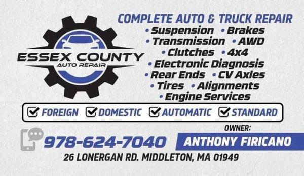 Essex county auto repair