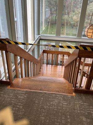 Stairs not able to be used, elevators out of seevice